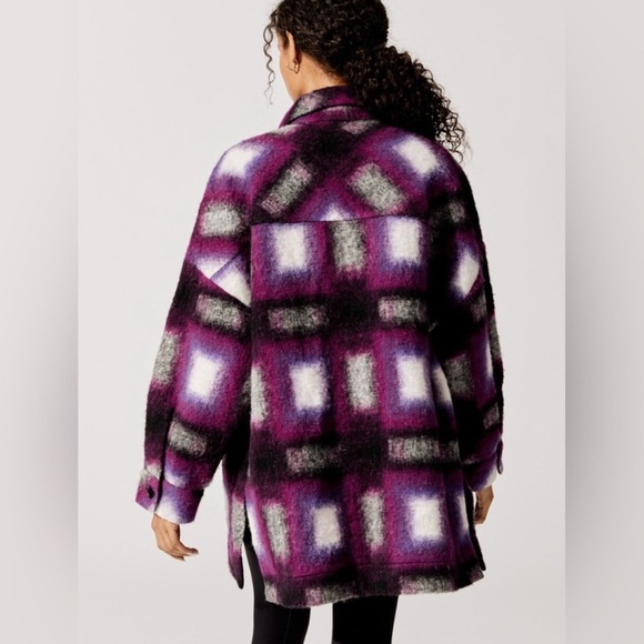 IRO Paris Harwel Plaid Shirt Jacket - Oversized wool blend - Picture 4 of 14